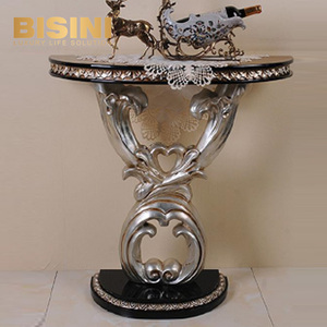 Consolle di Lusso in Resina con Foglia d'<span class=keywords><strong>Oro</strong></span>, Stile <span class=keywords><strong>Barocco</strong></span> Antico con Piano in Marmo Naturale per Ingresso, Soggiorno e Hotel - Product Image 6