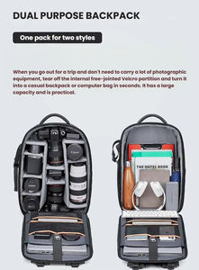 Sac à dos de photographie étanche de grande capacité UAV DSLR <span class=keywords><strong>Drone</strong></span> Gear Backpack All-in-One Outdoor Professional Camera Bag - Product Image 3