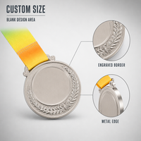 Médailles de sport en métal plaqué or gravées sur mesure à prix abordable 2026 pour la course, la natation, le football, la boxe avec ruban doré