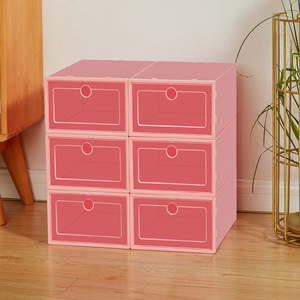 Clothing Organizer <b>Storage</b> <b>Box</b> Transparent <b>Stackable</b> With Lid Rectangle Desktop Bedroom Use - Product Image 3