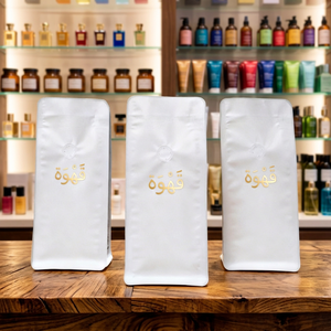 Bolsas de café planas impresas a medida con lámina dorada, 12oz/16oz, 5lb, 250g, 500g, 1kg, con lámina negra mate, color personalizado, válvula y cierre de cremallera para alimentos y comestibles. - Product Image 2
