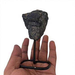 Piedra de Cristal de Amatista Negra Natural Pulida al por Mayor, Ecológica, Protectora, Curativa, con Forma de Cruz, para Conexión Energética - Product Image 1