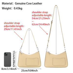 Bolsos de Hombro AndoBag para Mujer, Bolso Bandolera de Cuero Genuino, Bolso de Mano Retro Moderno y Bolso Cuadrado 1622 - Product Image 2