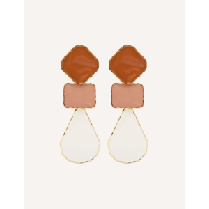 Orecchini Pendenti alla Moda YFB E508, Lunghi 9,5 cm, in Acciaio Inossidabile e Smalto, per Primavera Estate - Product Image 3