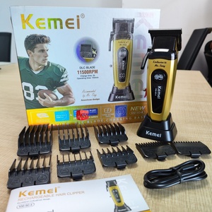 <span class=keywords><strong>Tondeuse</strong></span> à <span class=keywords><strong>cheveux</strong></span> professionnelle <span class=keywords><strong>Kemei</strong></span> KM-90-4 11500RPM 10W avec lame DLC, moteur sans balais, pour homme, avec base de charge - Product Image 3