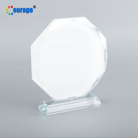 Octogone en forme de décoration en cristal de sublimation cadre pour l'impression de transfert BSJ-26C