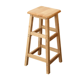 Chaise haute nordique moderne en bois Tabouret de bar en bois Chaise haute pour la maison Bar Hôtel Restaurant - Product Image 1