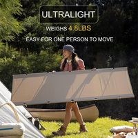 Lit pliant portable en aluminium moderne pour le camping en plein air, lit de camp ultraléger pour les randonneurs