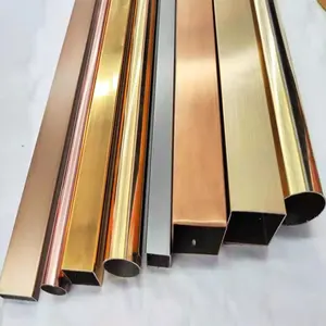 201/304/316 Golden Stainless Steel Pipe/gold Tube .High Quality Low Price.colored Stainless Steel Square/rectangular/round Tube