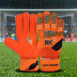 Goalkeeper Gloves Palm <b>Soccer</b> Custom Design Logos Bsckhand Silicon Print Front Palm Contact Latex Removable Strap Top Quality - Product Image 2