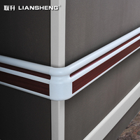 Main courantes en PVC et alliage d'aluminium au design moderne et écologique pour la sécurité des hôpitaux, barrières de protection LS-159, garde-corps anti-chute