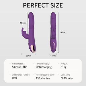 Starker <span class=keywords><strong>Vibrator</strong></span> für Frauen, USB-betrieben, Heizbar und Ausziehbar, Massage- und Masturbationsgerät - Product Image 6