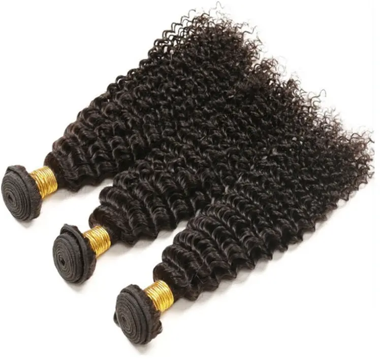 Cổ Nhà Máy Giá Rẻ Bán Buôn Afro Kinky Xoăn Brazil Tóc Sợi Ngang, 3 Bó Remy Peru Tóc Dệt