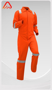 Vêtements de travail de haute qualité 100% coton ignifuge résistant au feu Combinaison de pilote avec réflecteur - Product Image 4
