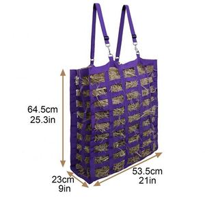 Easy-Feed Four Sided Slow Feed Horse <b>Hay</b> Bag Adjustable Travel <b>Feeder</b> for Trailer Stall Simulates Grazing Reducing Waste - Product Image 5