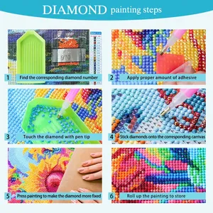 <span class=keywords><strong>Kit</strong></span> <span class=keywords><strong>de</strong></span> <span class=keywords><strong>Peinture</strong></span> Diamant 5D Personnalisé sur le Thème des Animaux, Art <span class=keywords><strong>pour</strong></span> Débutants, Artisanat Écologique et Imperméable, Décoration Murale <span class=keywords><strong>pour</strong></span> la Maison et le Bureau, Cadeau - Product Image 5