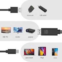 Typ-C-bis 4K-HD-Adapterkabel 30Hz mit USB-Netzteil, geeignet für Typ-C-Laptop-Telefon zur Überwachung des gleichen Bildschirm kabels
