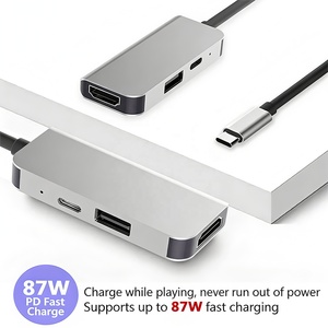 Hub USB C 3 en 1, <span class=keywords><strong>adaptateur</strong></span> Type C vers <span class=keywords><strong>HDMI</strong></span> avec USB 3.0, charge PD, station d'accueil portable pour Nintendo Switch, <span class=keywords><strong>smartphone</strong></span>, tablette, ordinateur portable - Product Image 3