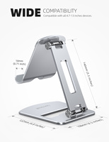 Support universel pliable Lamicall DT05 OEM pour tablette et téléphone, support de bureau, socle, prête à être expédiée