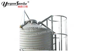 Yuyun Sanhe Poultry Farm Chicken House Pig House Poultry Feed Silo Bin Large Supply Poultry Farming Equipment