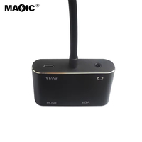 2023 Neswest Magelei OEM VGA Male ke HDMI VGA Female 2 in 1 Adapter Converter VGA 2 in 1 Hub untuk Monitor TV Proyektor