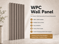 Panneau à lamelles WPC personnalisé pour les projets de décoration de hall d'hôtel, de bureau, de réception et de bâtiment