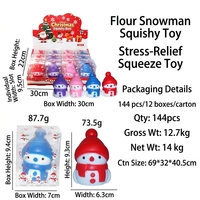 Jouet Squishy Géant Bonhomme de Neige de Noël, Jouet Doux à Rebond Lent, Jouet Anti-Stress pour Adultes