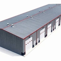 Edificio de Almacenamiento Prefabricado de Estructura de Acero, Edificio Comercial de Metal Personalizable