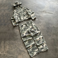 Chándal de Nailon Personalizado OUNA para Hombre, Resistente a Desgarros, Cortavientos, Estilo Y2K, Ropa Deportiva Urbana, Chándal de Camuflaje
