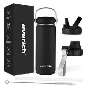 Botella de <span class=keywords><strong>Agua</strong></span> de Acero Inoxidable 304 de Doble Pared, Libre de BPA, 18oz/32oz, Antideslizante, Mantiene el Frío y el Calor, Personalizable - Product Image 2