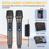 Microphone sans fil en direct en plastique pour karaoké à domicile, système audio extérieur, chant TV, conférence, carte son de scène, réduction de bruit élevée