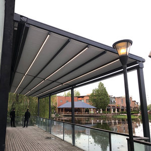 Pérgola <span class=keywords><strong>de</strong></span> Metal <span class=keywords><strong>de</strong></span> construcción <span class=keywords><strong>para</strong></span> jardín, pérgola motorizada <span class=keywords><strong>de</strong></span> aluminio resistente al agua <span class=keywords><strong>para</strong></span> exteriores, 3x3 3x4 3x5 5x3 - Product Image 6
