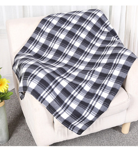 Venta caliente de alta calidad de poliéster suave <span class=keywords><strong>wamr</strong></span> polar check tipo de impresión para manta de viaje manta de rodilla - Product Image 5