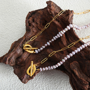<span class=keywords><strong>Collar</strong></span> de Moda con <span class=keywords><strong>Perlas</strong></span> Naturales de Agua Dulce Color Púrpura para Mujer, <span class=keywords><strong>Cadena</strong></span> de Alta Calidad para <span class=keywords><strong>Hombre</strong></span> y Mujer - Product Image 5