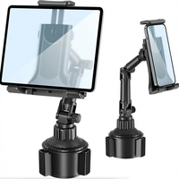 Support universel pour tablette et téléphone portable pour voiture, support de bouteille de boisson pour iPad, support pour smartphone, tablette mobile jusqu'à 11 pouces