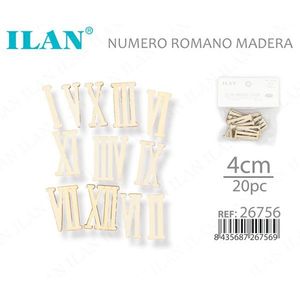 Numeri Romani in Legno 4cm 20pz Decorazione Artigianale - Product Image 1