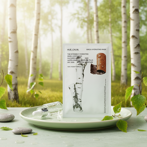 Masque hydratant en feuille Hue_Calm Birch pour femmes, cosmétique coréen K-beauty, soin anti-rides, fabriqué en Corée, pour le visage, 10 pièces, tous types de peau - Product Image 3