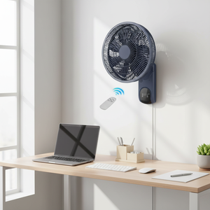 DF-52新型高品質高風速静音プラスチック壁掛け扇風機リモコン付きアルミ羽根 家庭用/屋外用 - Product Image 3