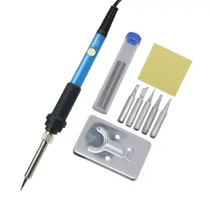 220v 110v 60W Adjustable Temperature Soldering Iron Kit 9 pcs Set Welding Tool electric soldering iron kit