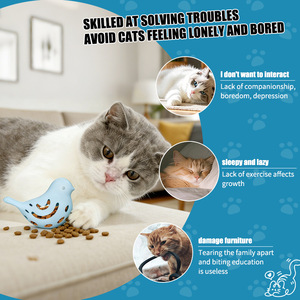 Mangeoire pour chat en silicone, forme cacahuète, banane, lot de 3, jouet de nettoyage des dents pour chats - Product Image 2