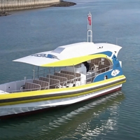Bateau à réaction touristique Grandsea AL-1250 en aluminium de 12,5 m pour 11 personnes, bateau à moteur, jet ski, bateau de croisière, bateau rapide à vendre