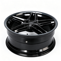 Jantes forgées légères Y-Spoke, finition noir brillant, lèvres polies, pour BMW M3 et modèles Mercedes Performance, concaves profondes