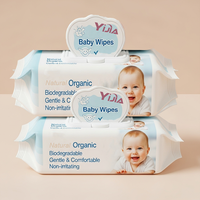 Toallitas Húmedas para Bebé de Algodón Orgánico, Material Natural Ultra Suave para Piel Sensible, Toallitas Ecológicas, Proveedor de Empaquetado Personalizado OEM