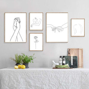 Póster Nórdico de Dibujo de Mujer, Impresiones Modernas en Lienzo, Arte de Pared, Cuadro de Pared de Chica Amarilla - Product Image 2