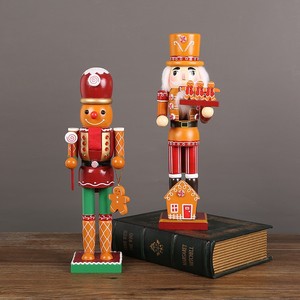 Figura Decorativa de Soldado Cascanueces de Madera, Adorno Navideño, Decoración de Escritorio, Regalo - Product Image 4