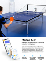 Machine de tennis de table intelligente, robot de ping-pong avec contrôle par application, lanceur automatique de balles pour l'entraînement sur le terrain ou à domicile