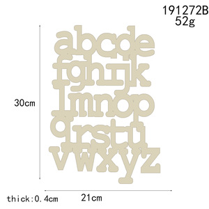 Letrero moderno minimalista de madera con el alfabeto inglés en mayúsculas y minúsculas, decoración para el hogar, juguete educativo con números para bebés, adorno para la casa. - Product Image 3
