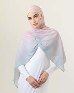 <span class=keywords><strong>2025</strong></span> Hot Bán hai tone Ombre in voan khăn cầu vồng Gradient màu Muslim hijab - Product Image 2