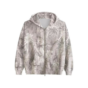 เสื้อฮู้ดฟลีซหนาน้ำหนัก 320 กรัม สำหรับผู้ชายและผู้หญิง แบบซิปเต็มตัว เสื้อกันหนาวแบบมีฮู้ด พิมพ์ลายดิจิตอล 3 มิติ เสื้อคลุมกันหนาว - Product Image 5