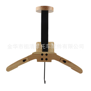 Support mural en bois Zuqing pour casque et vêtements, organisateur de rangement avec crochets pour accessoires de moto - Product Image 3